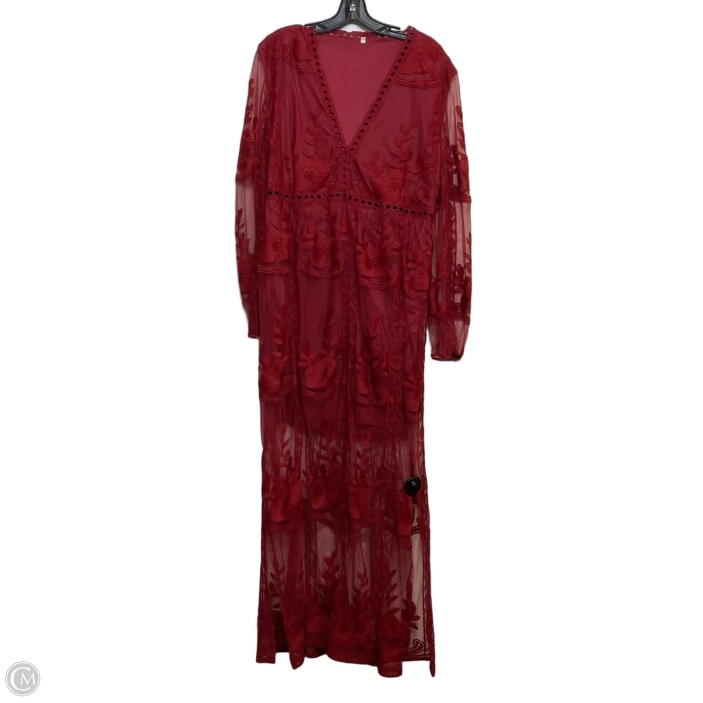 Dress Casual Maxi By Cmf In Red, Size: Xl