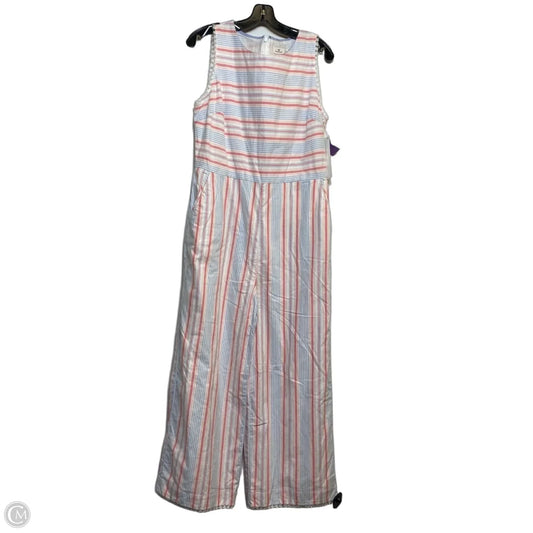 Jumpsuit Designer By Vineyard Vines In Blue & Pink, Size: L