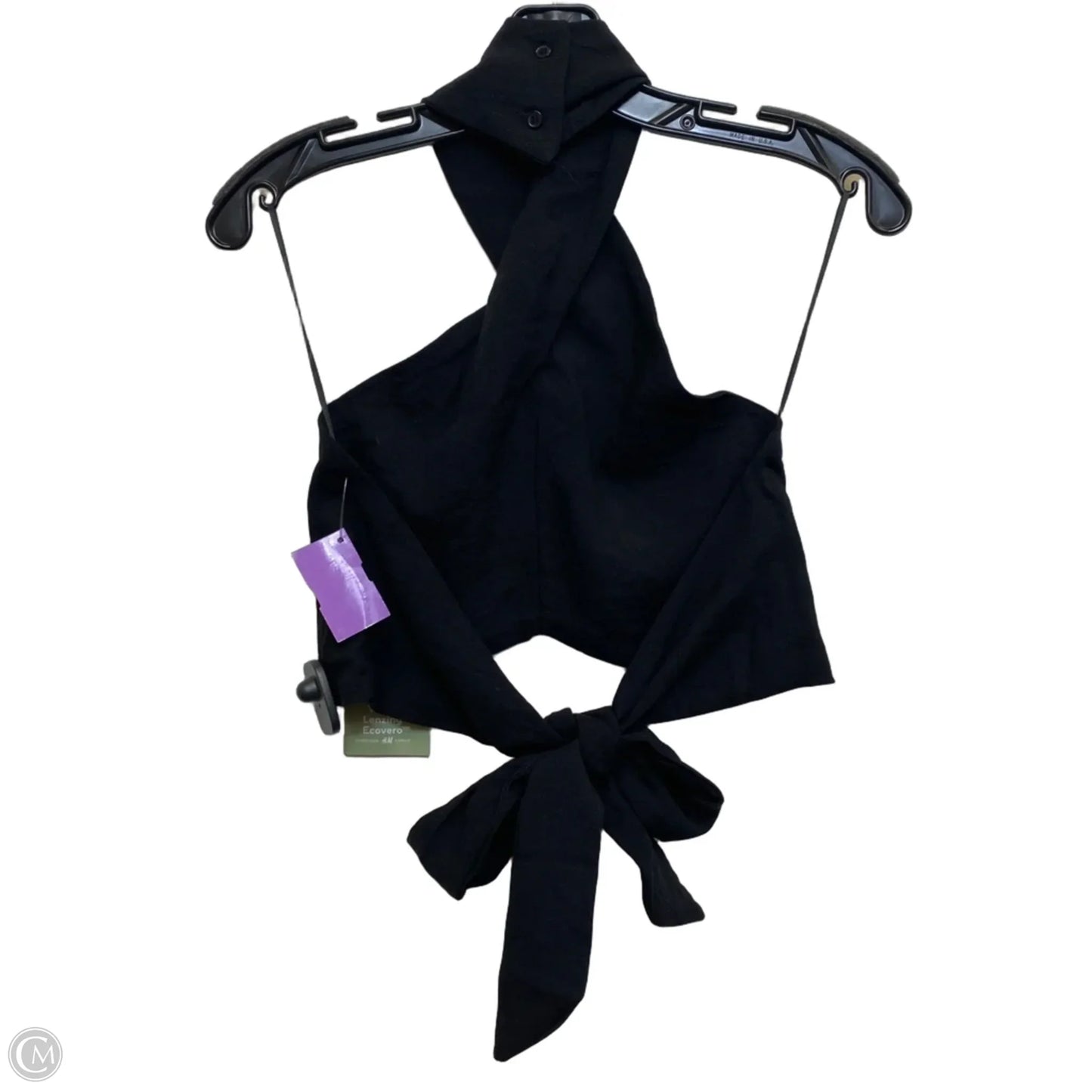 Top Sleeveless By H&m In Black, Size: S