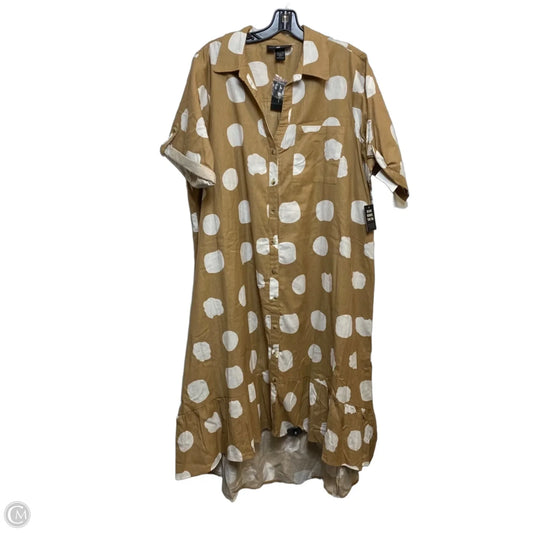 Dress Casual Midi By Ashley Stewart In Brown, Size: 1x