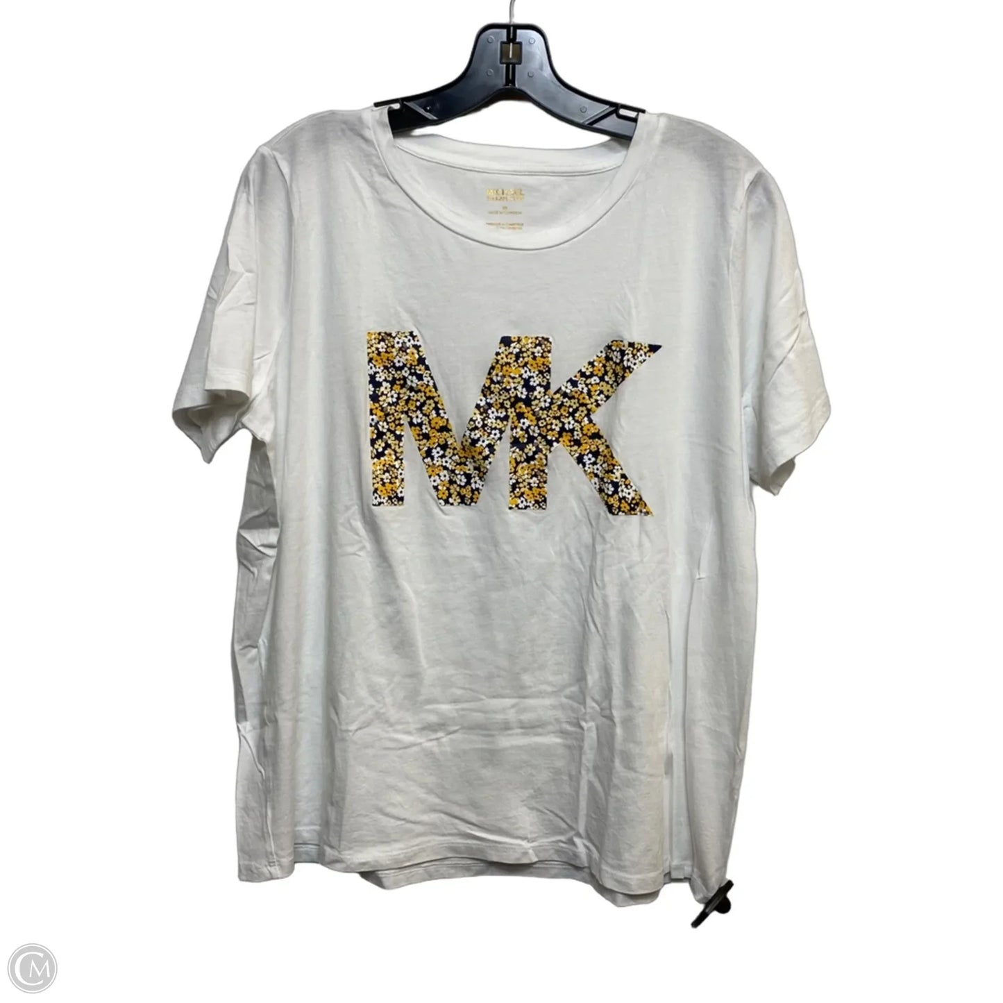 Top Short Sleeve Basic By Michael By Michael Kors In White, Size: Xl