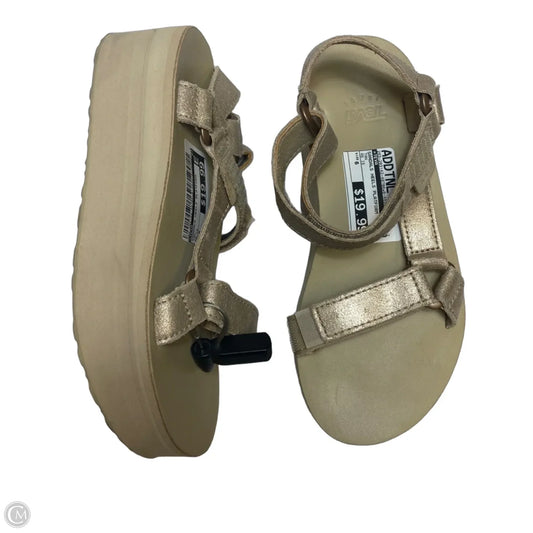 Sandals Heels Platform By Teva In Tan, Size: 6