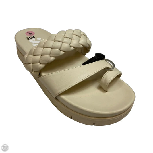 Sandals Heels Platform By Sam And Libby In Cream, Size: 9