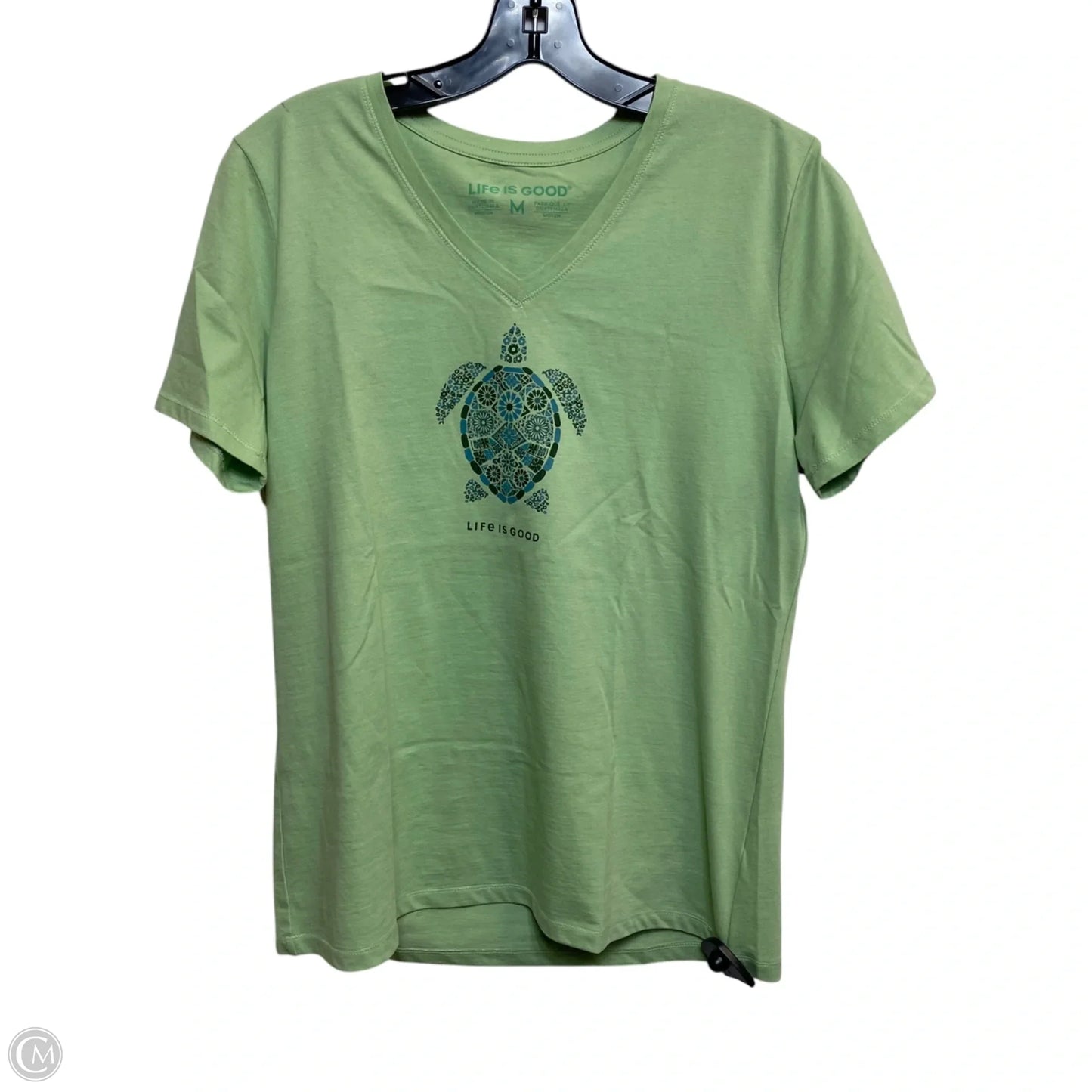 Top Short Sleeve Basic By Life Is Good In Green, Size: M