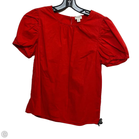 Top Short Sleeve By J. Crew In Red, Size: S