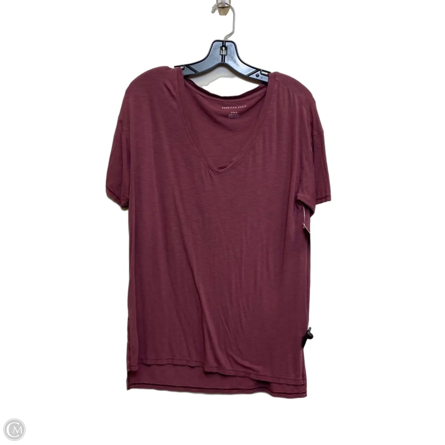Top Short Sleeve Basic By American Eagle In Purple, Size: M