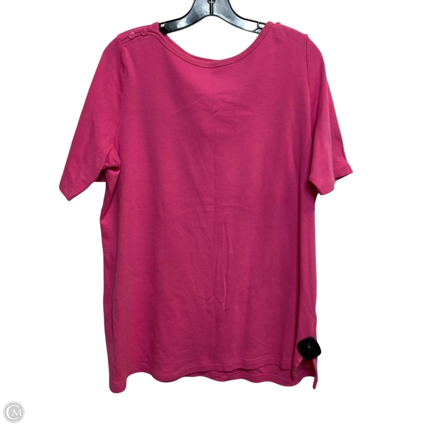Top Short Sleeve By Kim Rogers In Pink, Size: Xl