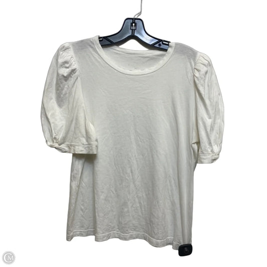 Top Short Sleeve By A New Day In White, Size: L
