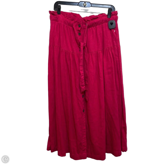 Skirt Midi By Universal Thread In Pink, Size: M