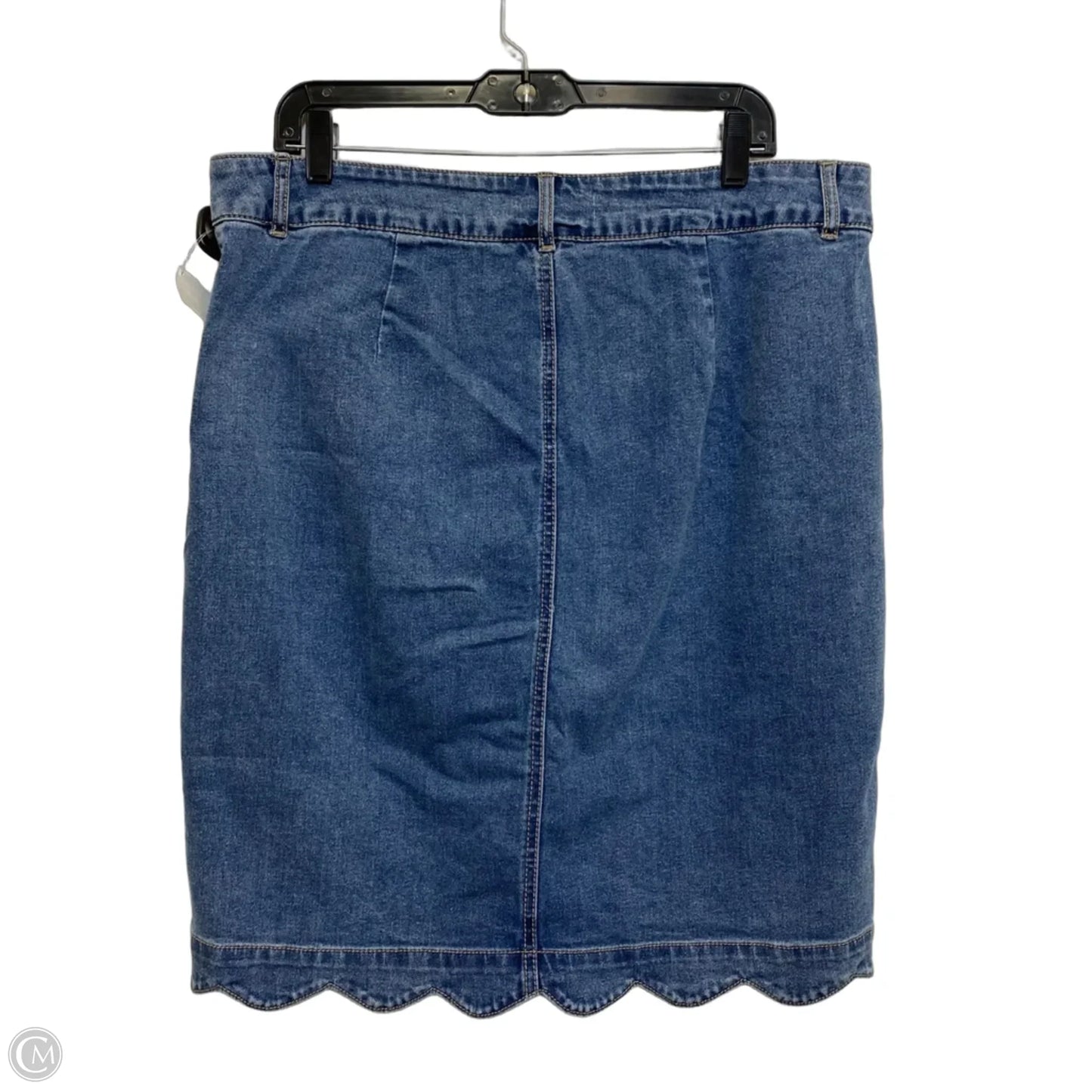 Skirt Mini & Short By Cato In Blue Denim, Size: L