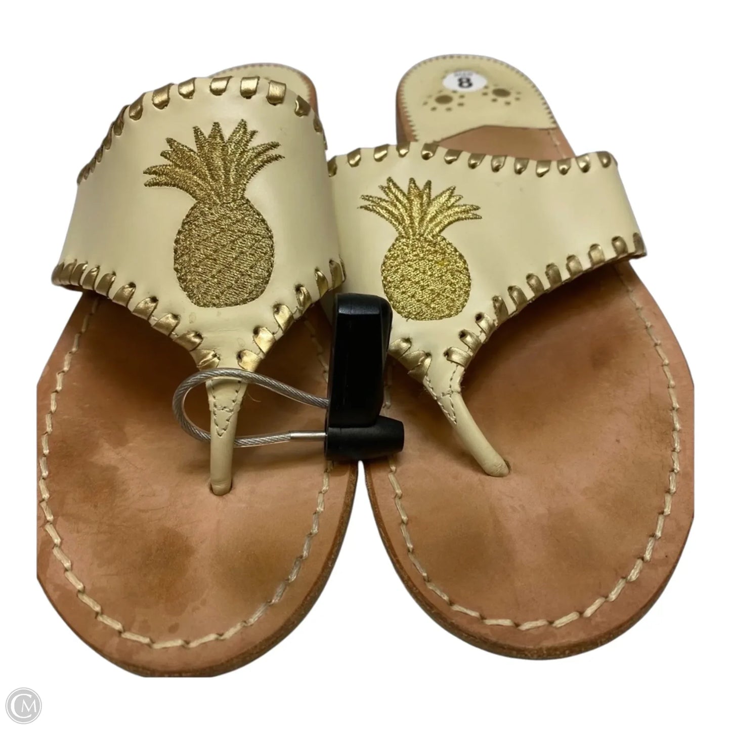 Sandals Designer By Jack Rogers In Cream, Size: 8