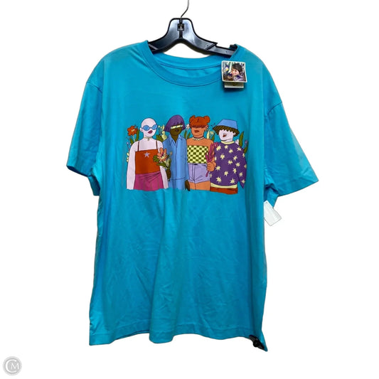 Top Short Sleeve By Target In Blue, Size: 1x