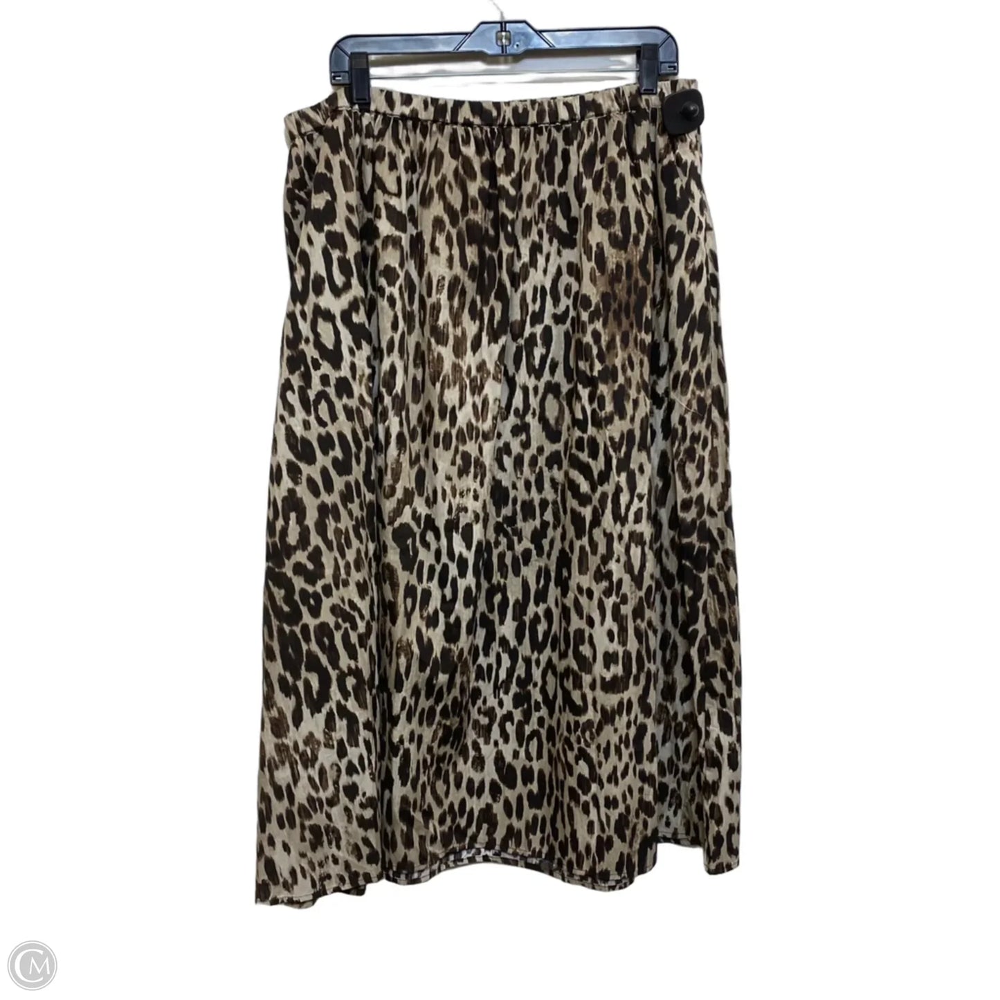 Skirt Midi By Simply Vera In Animal Print, Size: Xl