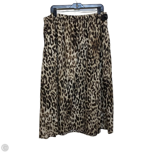 Skirt Midi By Simply Vera In Animal Print, Size: Xl