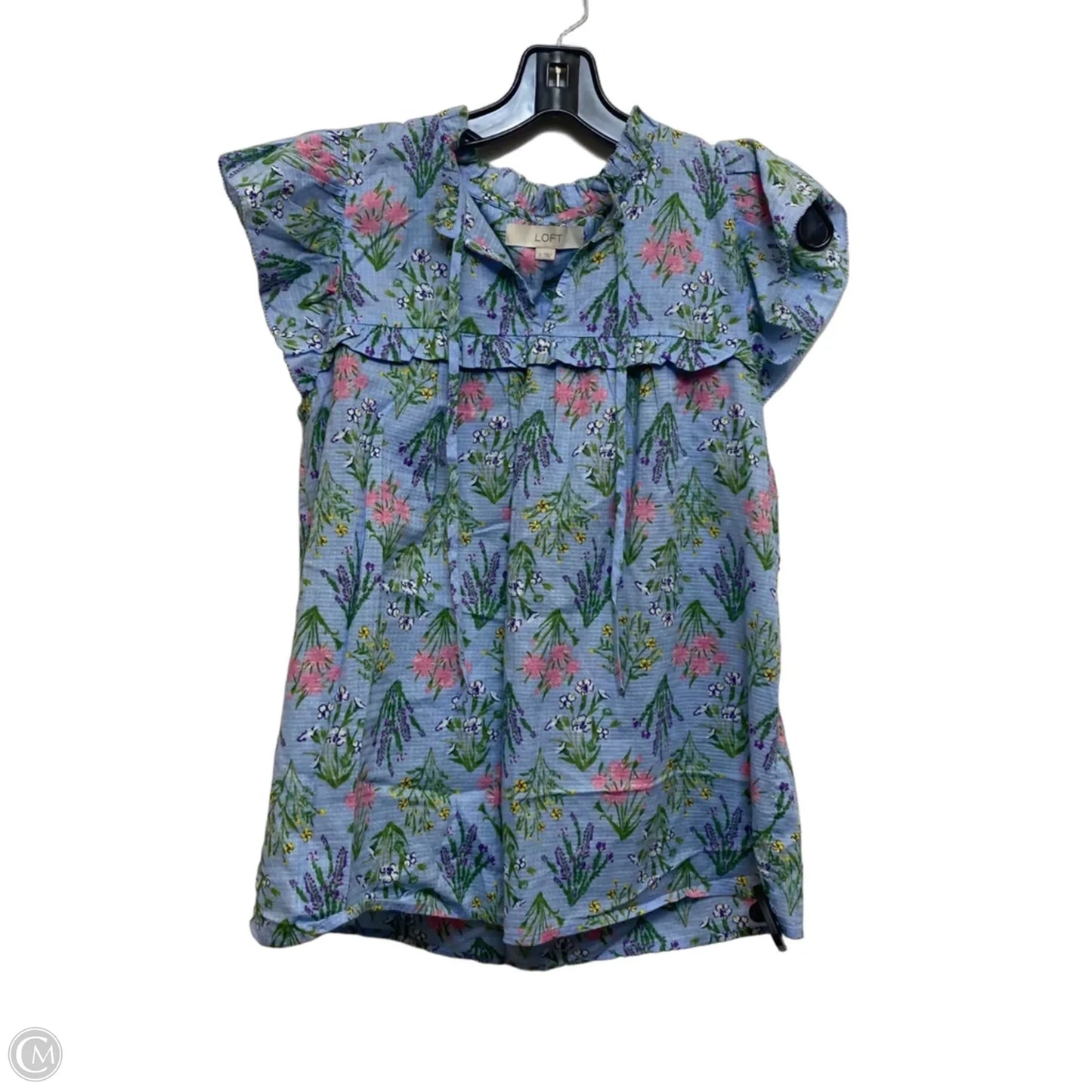 Top Sleeveless By Loft In Blue, Size: S