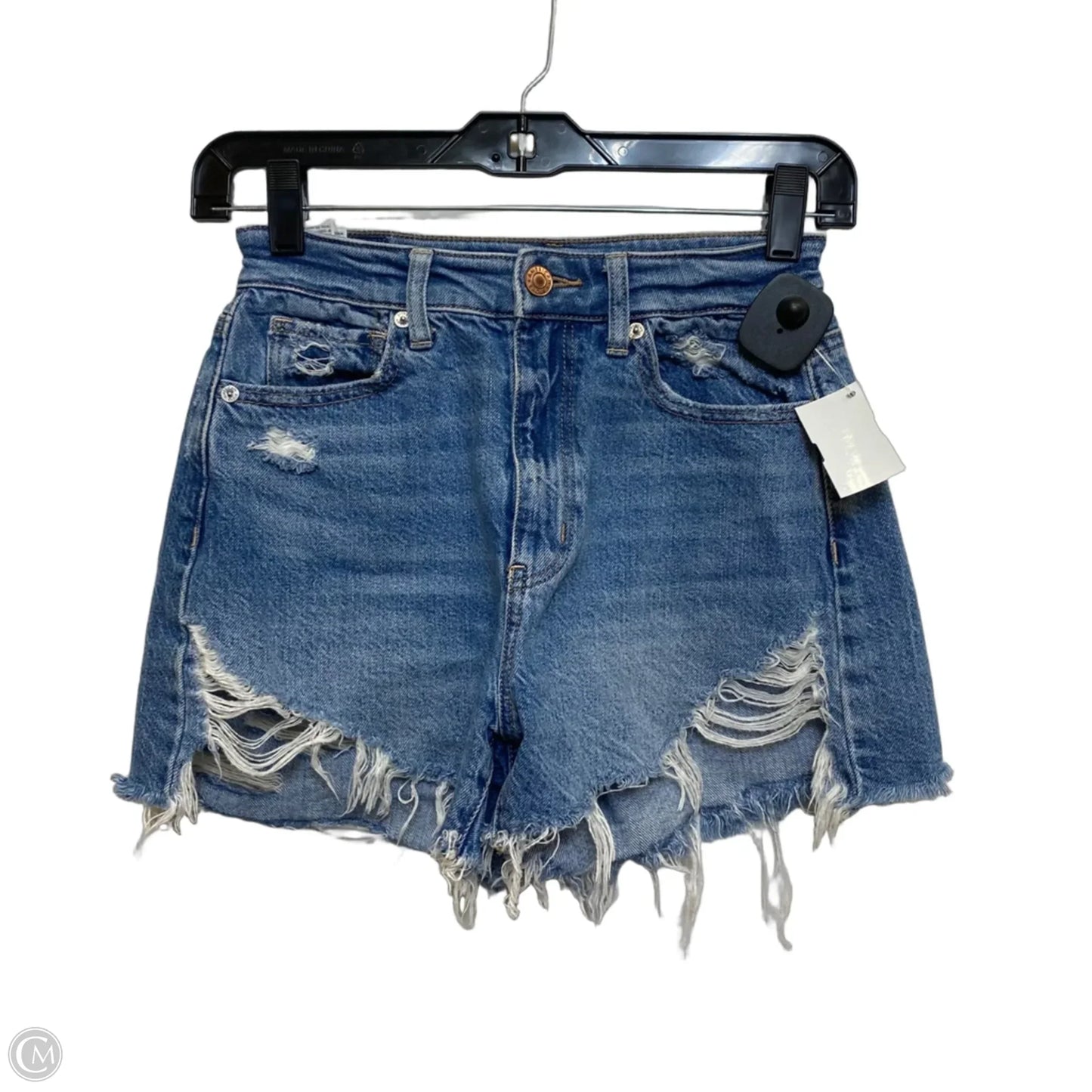 Shorts By American Eagle In Blue Denim, Size: Xxs