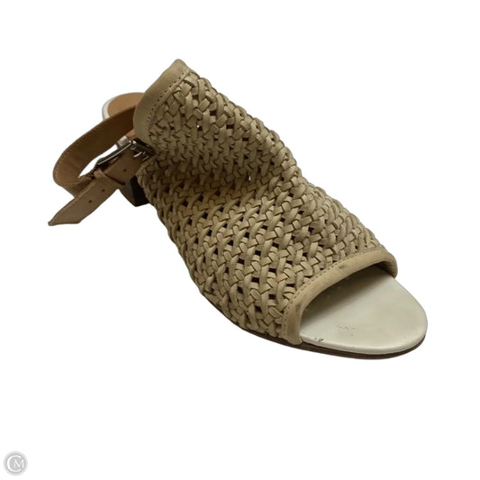 Sandals Heels Block By Crevo In Tan, Size: 9
