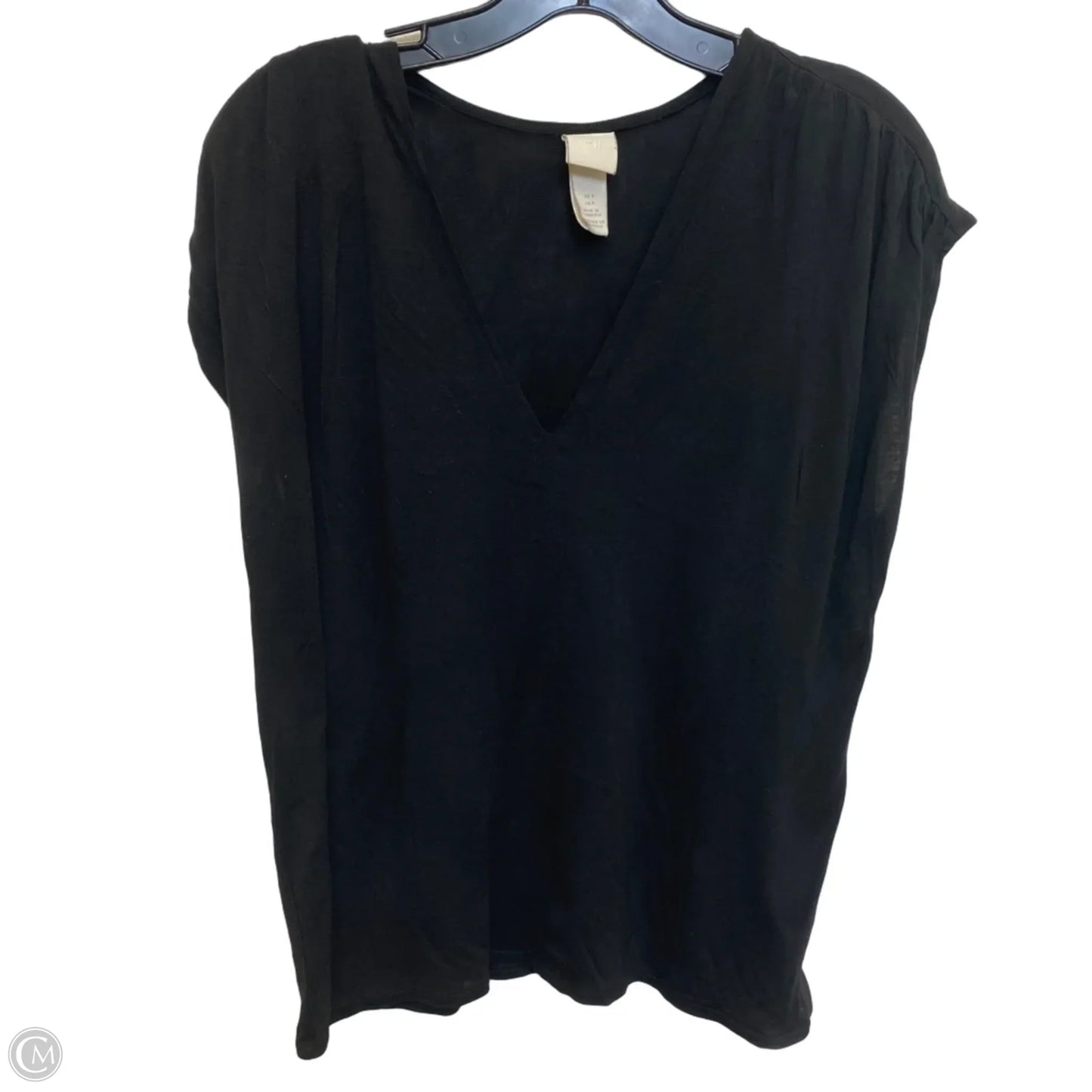 Top Sleeveless By H&m In Black, Size: S