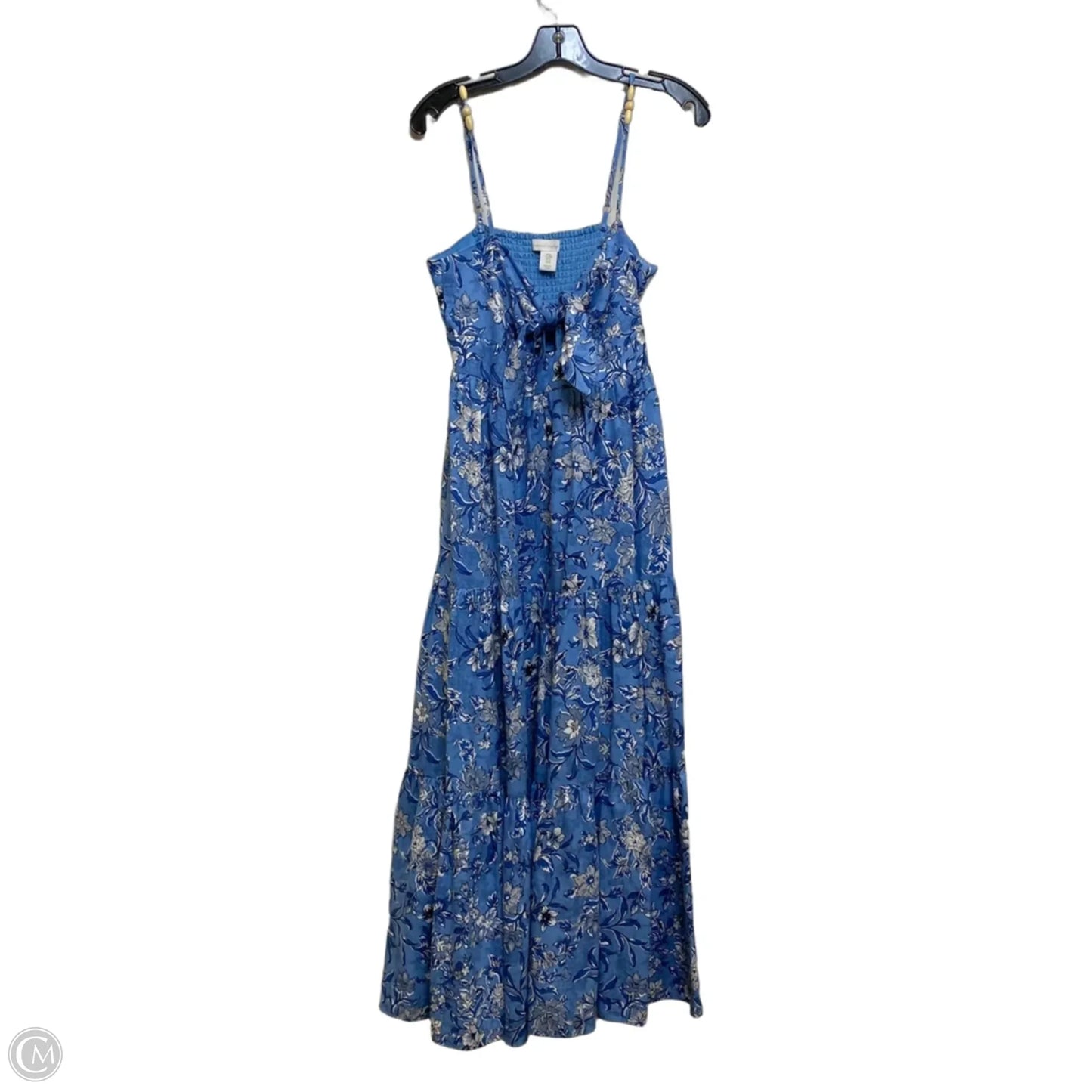 Dress Casual Midi By London Times In Blue & White, Size: M