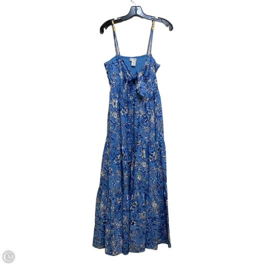 Dress Casual Midi By London Times In Blue & White, Size: M