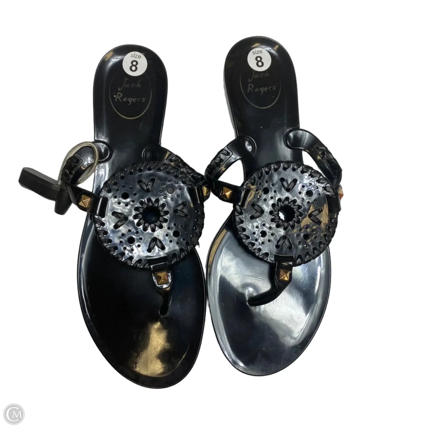 Sandals Designer By Jack Rogers In Black, Size: 8