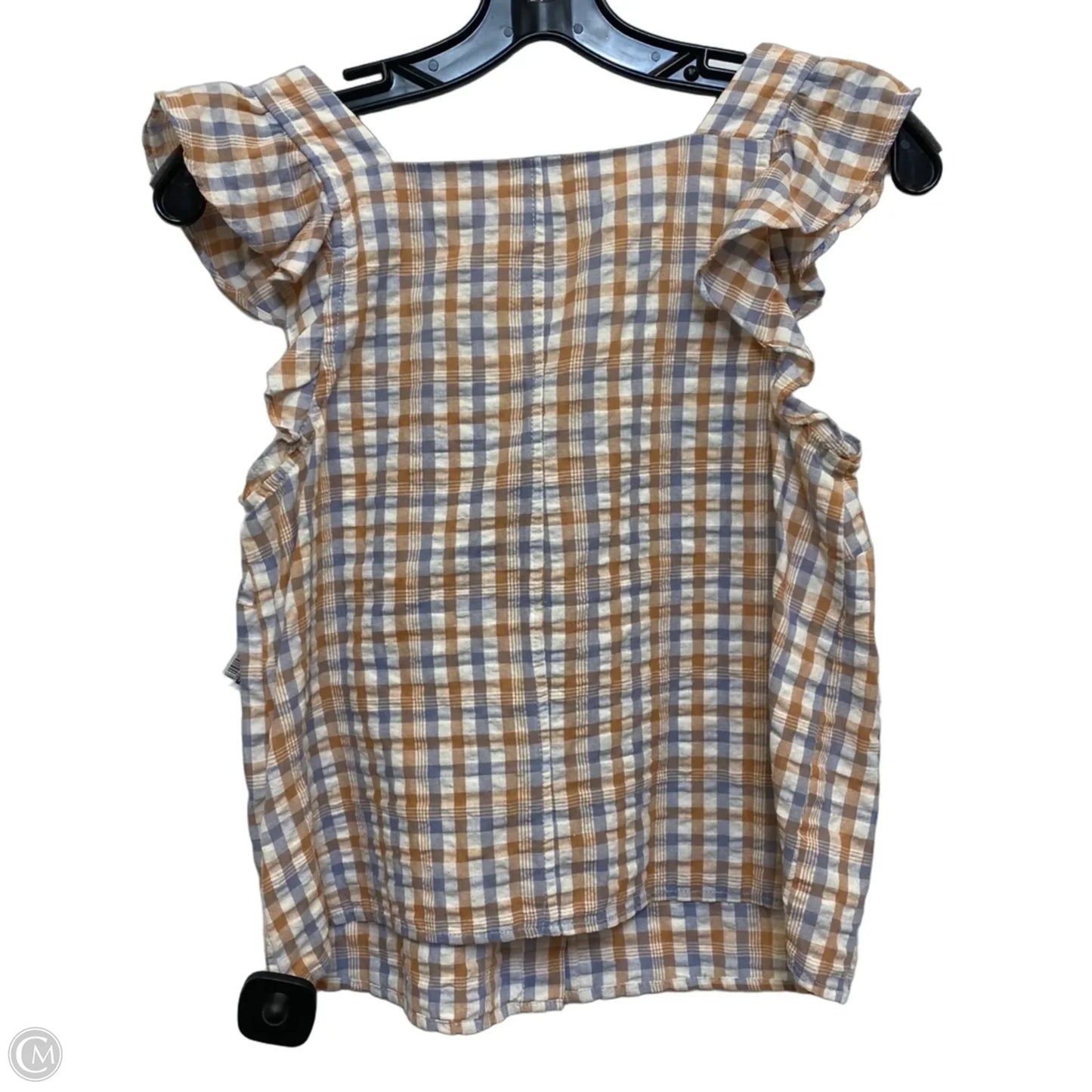 Top Sleeveless By Madewell In Plaid Pattern, Size: Xs