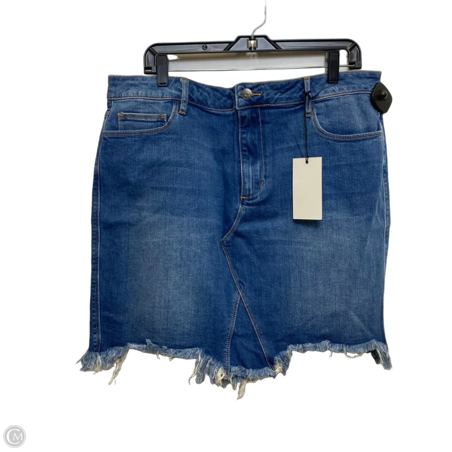 Skirt Mini & Short By Cello In Blue Denim, Size: 2x