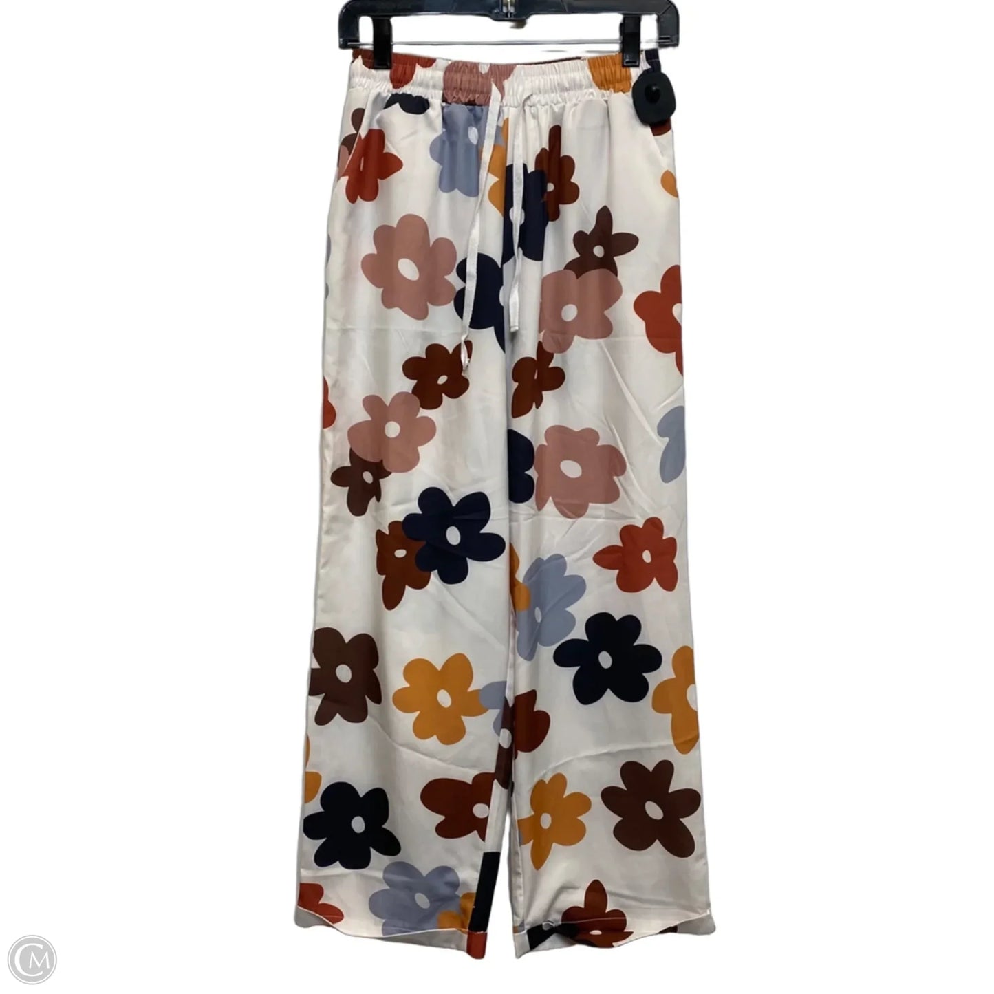 Pants Wide Leg By Cmf In Brown & Cream, Size: M