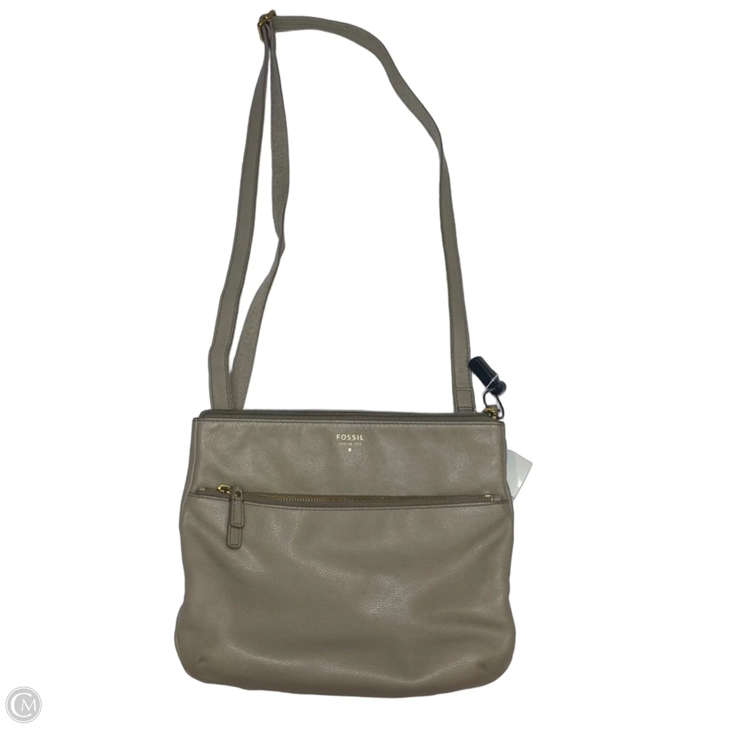 Crossbody Leather By Fossil, Size: Medium