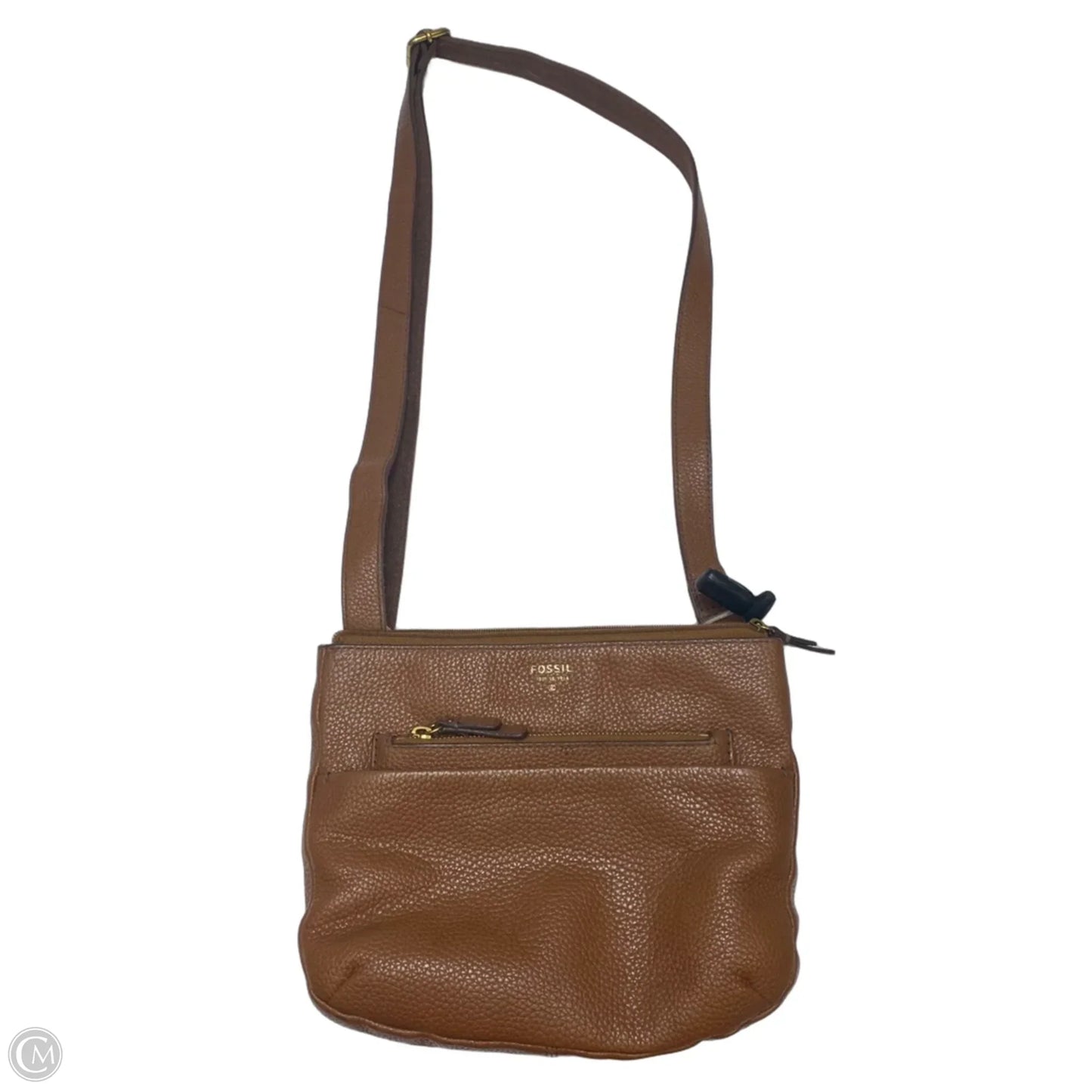 Crossbody Leather By Fossil, Size: Medium