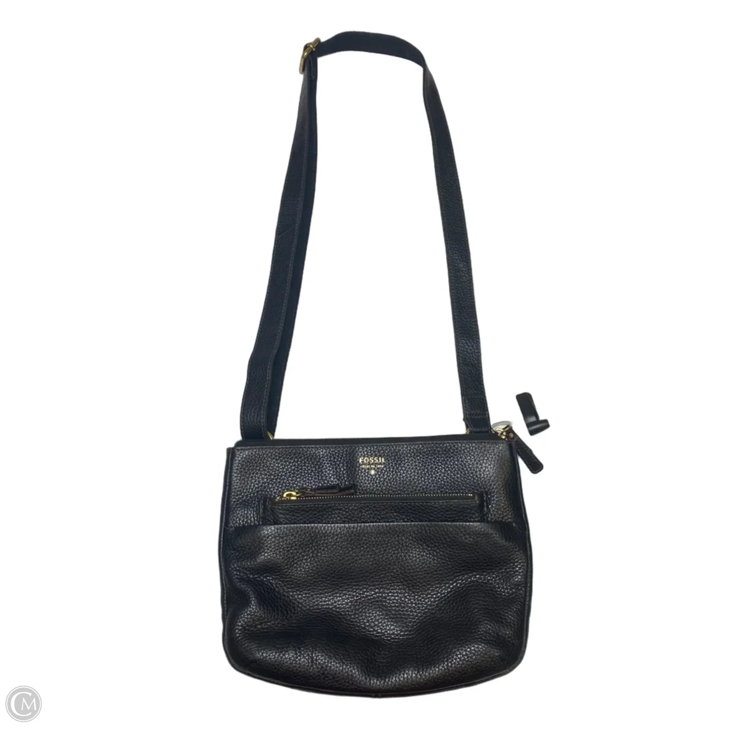 Crossbody Leather By Fossil, Size: Medium
