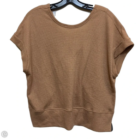 Top Short Sleeve Basic By Shein In Brown, Size: M
