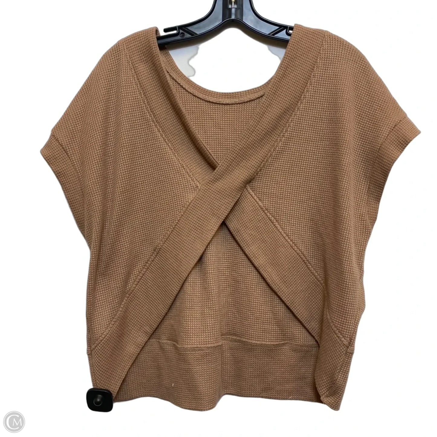 Top Short Sleeve Basic By Shein In Brown, Size: M