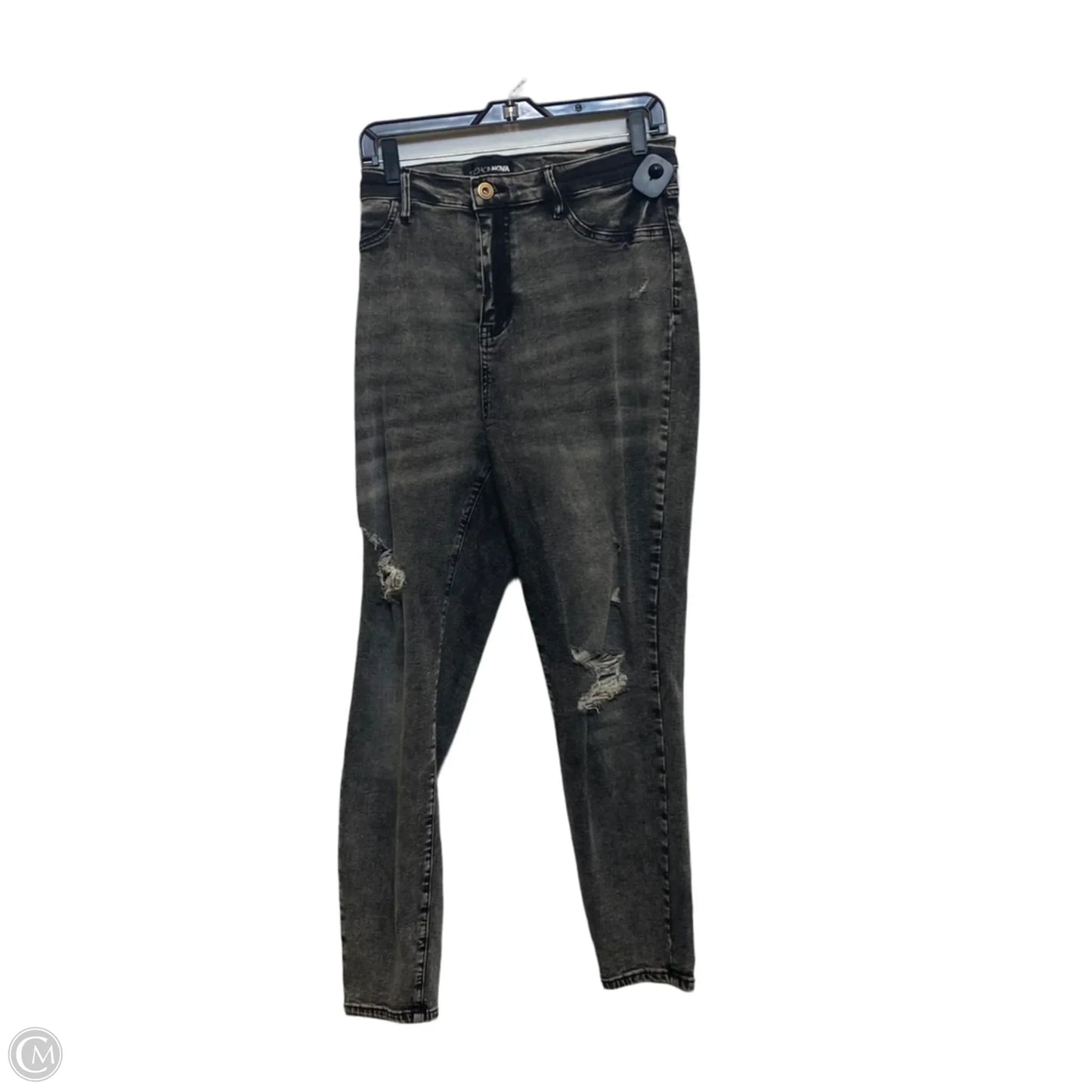Jeans Skinny By Fashion Nova In Grey Denim, Size: 16