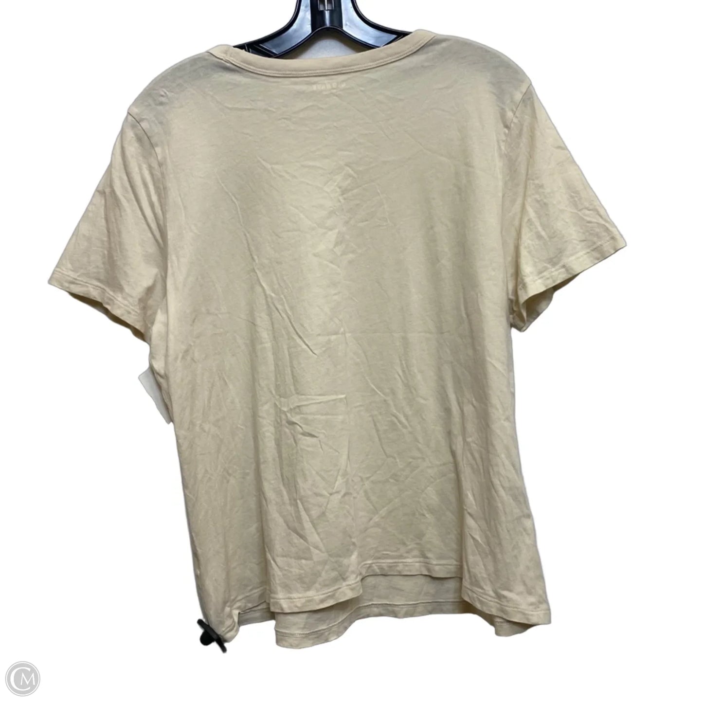 Top Short Sleeve Basic By Old Navy In Cream, Size: L