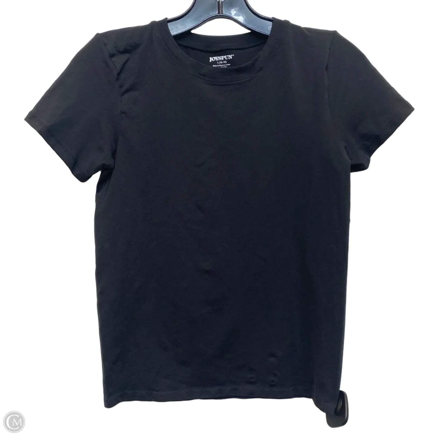 Top Short Sleeve Basic By Joyspun In Black, Size: L