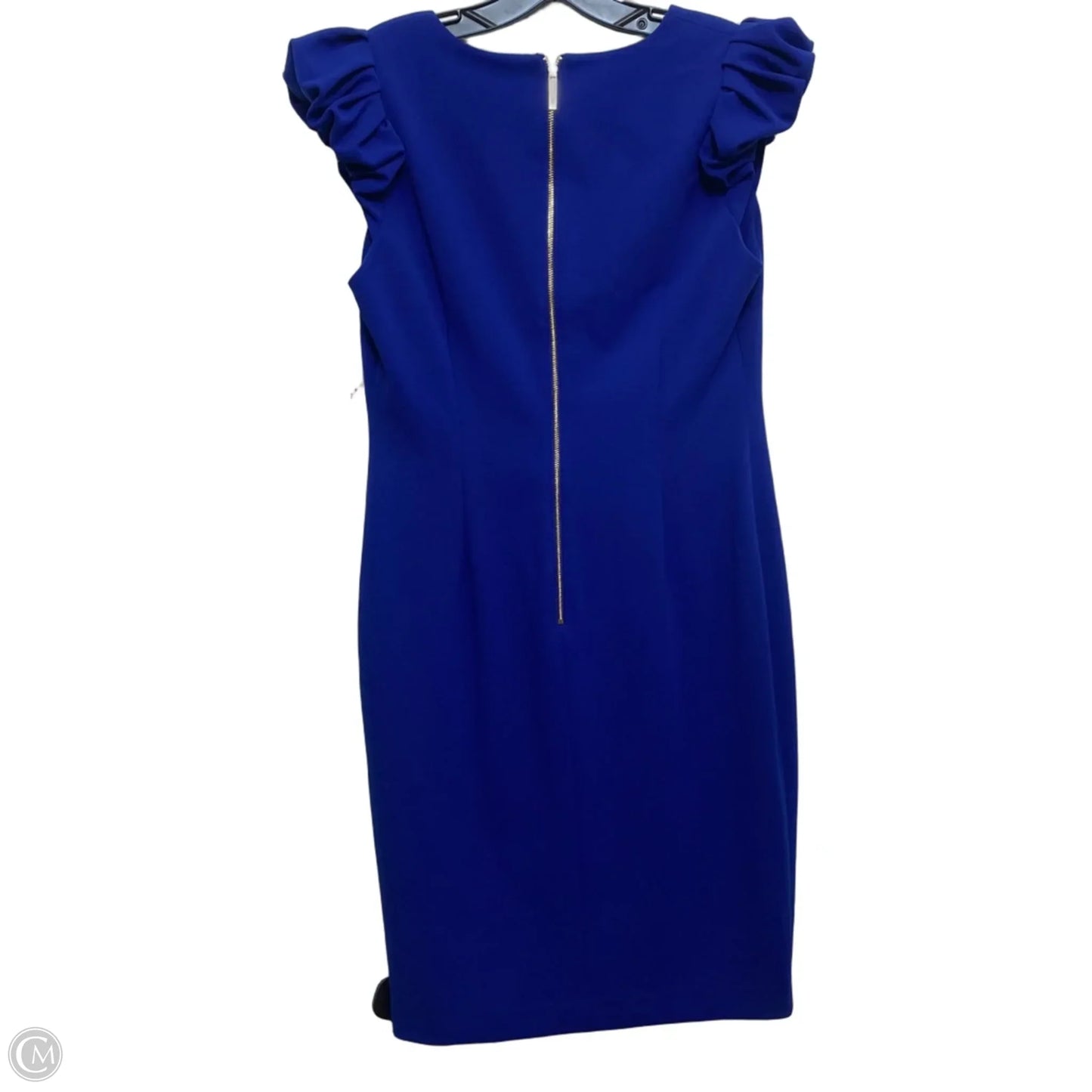 Dress Work By Calvin Klein In Blue, Size: M
