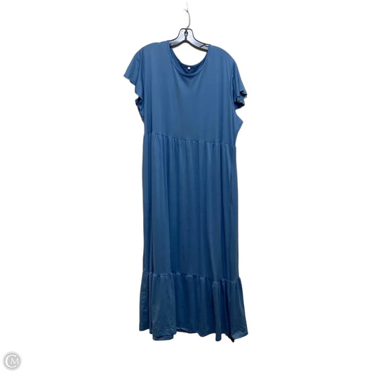 Dress Casual Midi By Cmf In Blue, Size: 3x