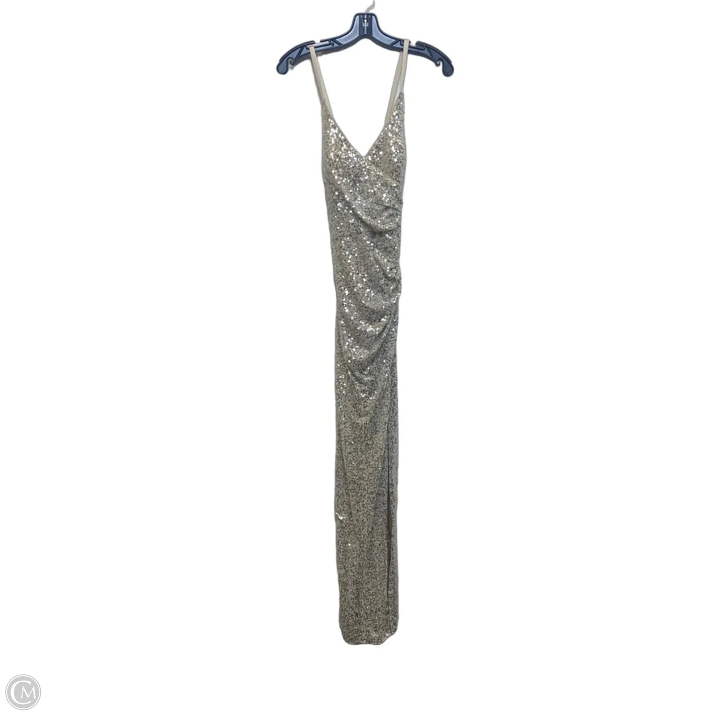 Dress Party Long By Eliza J In Silver, Size: M