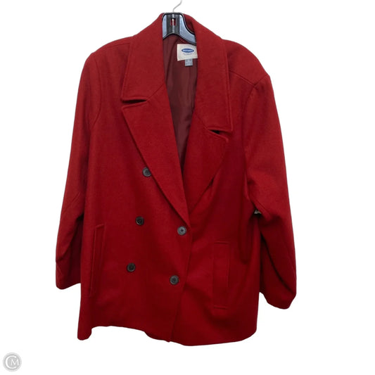 Coat Peacoat By Old Navy In Red, Size: 3x