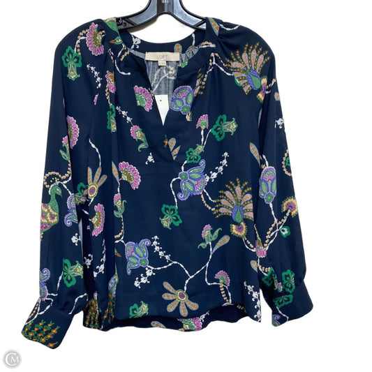 Top Long Sleeve By Loft In Blue, Size: S