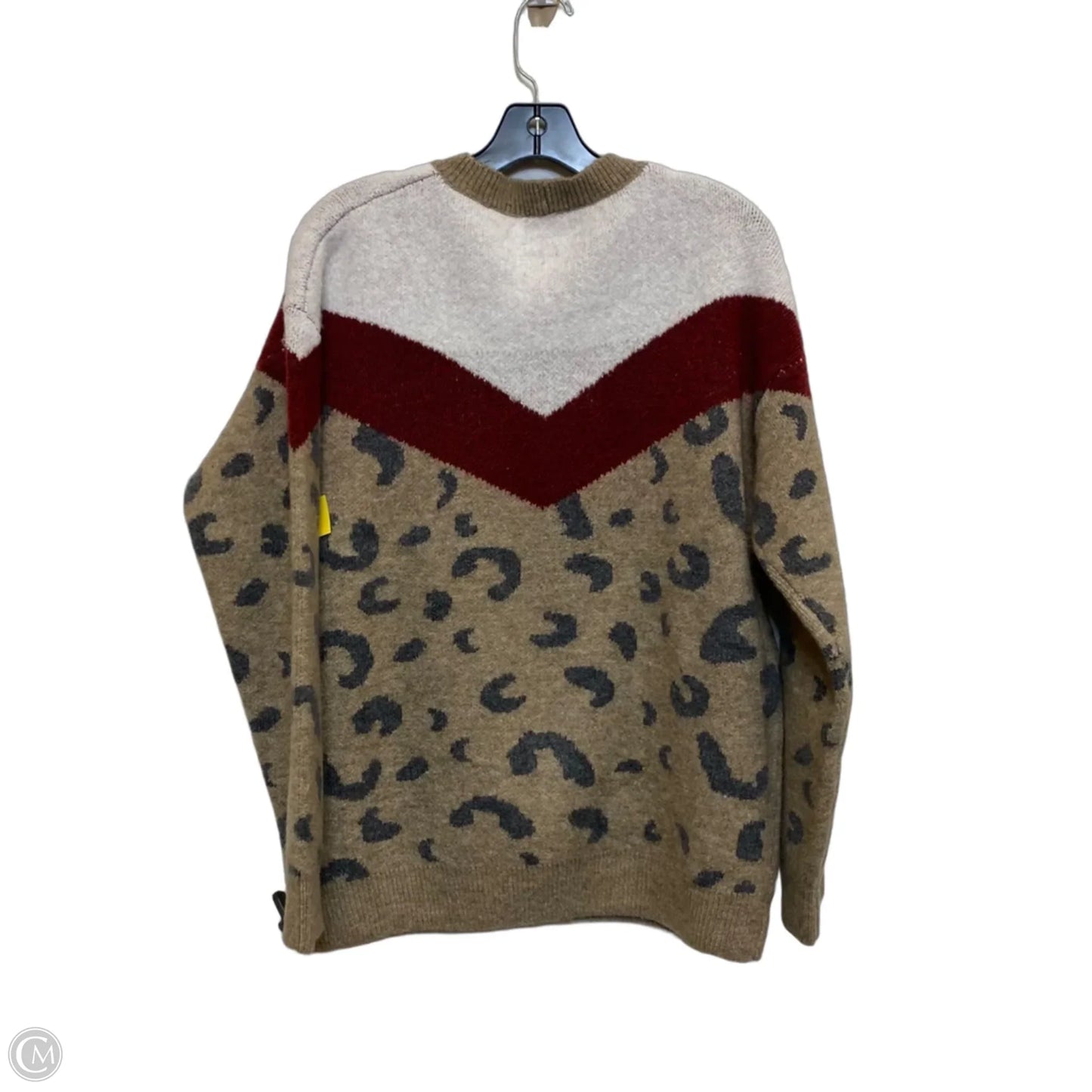Sweater By Hem & Thread In Brown & Red, Size: L