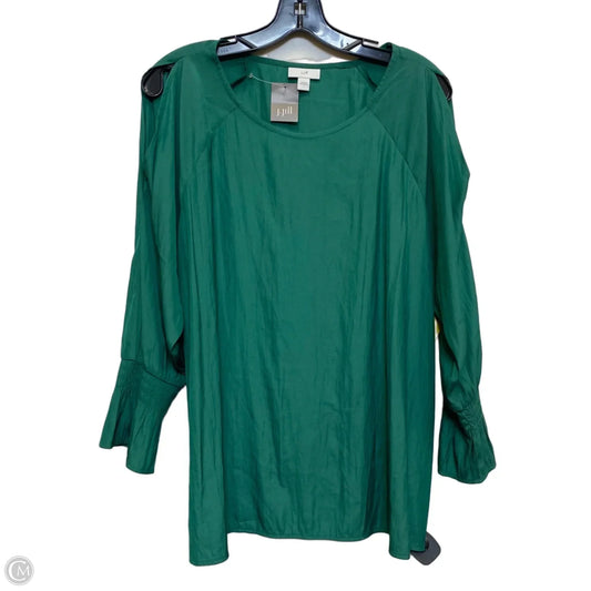 Top Long Sleeve By J. Jill In Green, Size: L