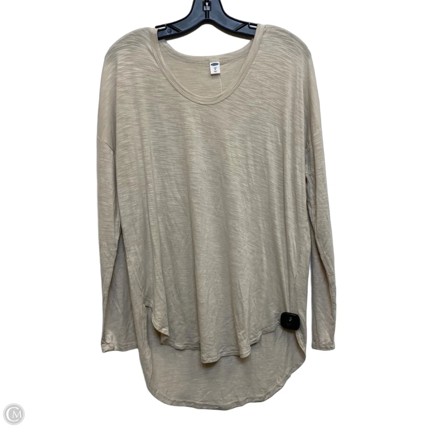 Top Long Sleeve Basic By Old Navy In Tan, Size: M