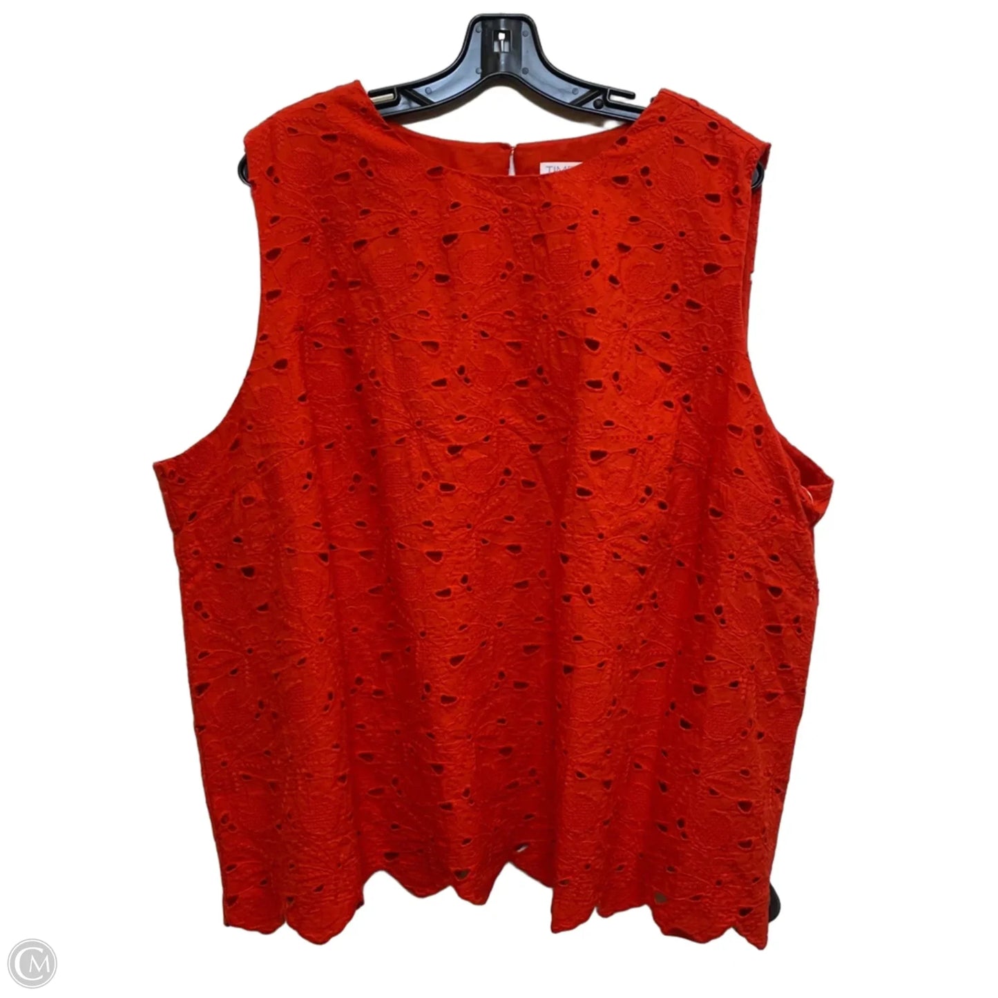 Top Sleeveless By Time And Tru In Red, Size: 2x