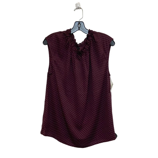 Blouse Sleeveless By Ann Taylor In Purple, Size: L