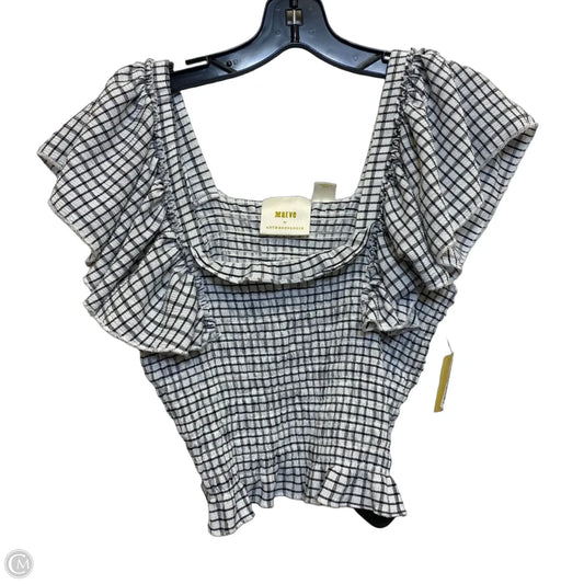 Top Sleeveless By Maeve In Black & White, Size: S