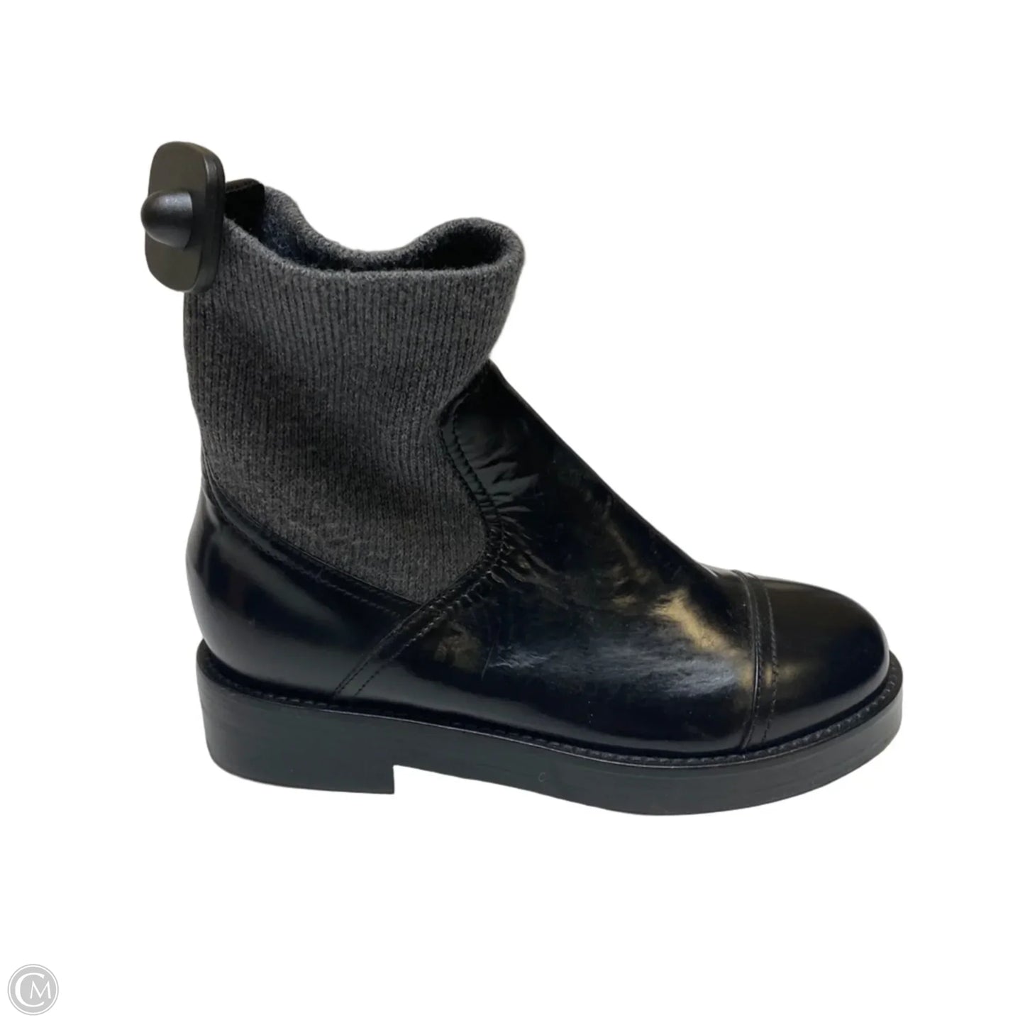 Boots Ankle Flats By J. Crew In Black & Grey, Size: 7