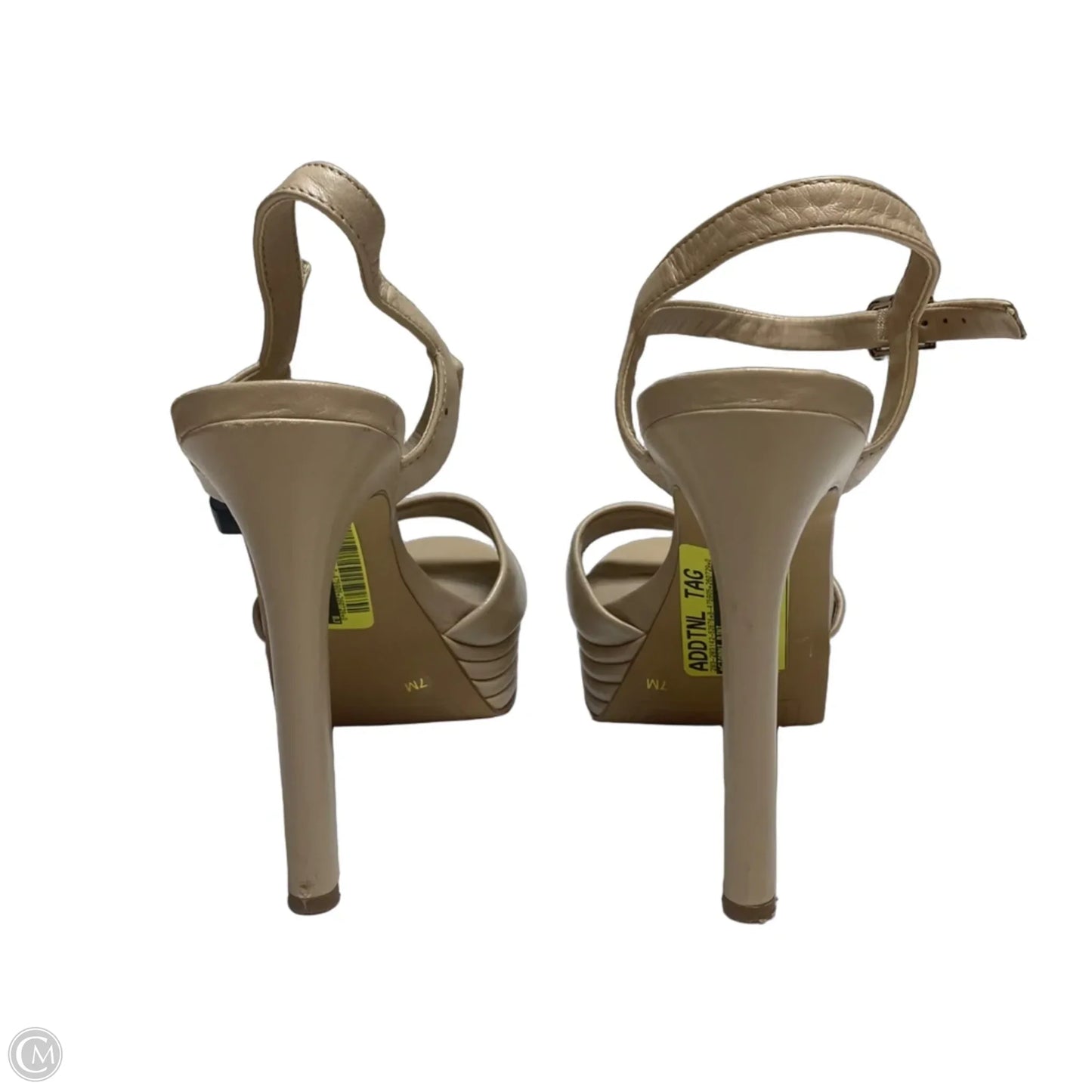 Sandals Heels Stiletto By Gianni Bini In Tan, Size: 7