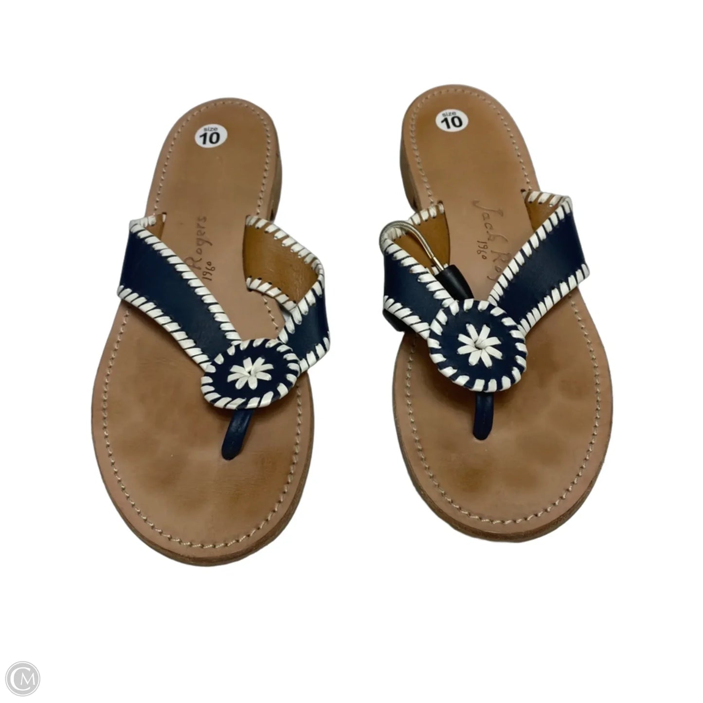 Sandals Designer By Jack Rogers In Blue, Size: 10